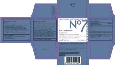 Image Description (No7 Lift And Luminate Day Cream Carton)
